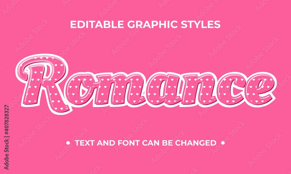 Fototapete romance graphic style design. editable graphic style with love pattern and pink background color. us