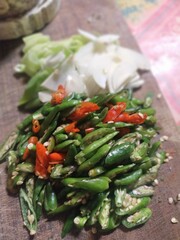 green beans and asparagus