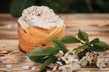 Easter, Easter cake on on a dark background.