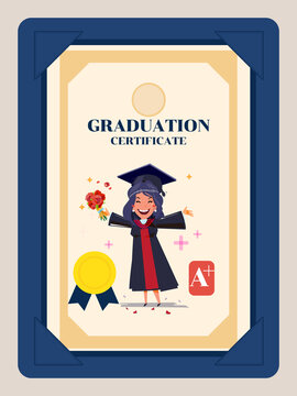 Graduate diploma. School or university graduation