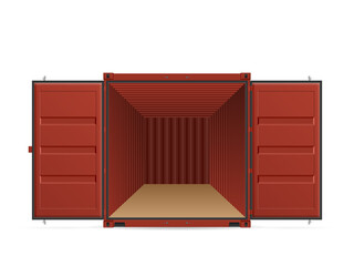 Open shipping cargo container