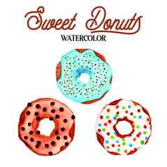 Donust Food Watercolor Illustration