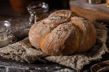 Homemade rustic bread