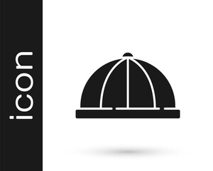 Black Baby hat icon isolated on white background. Vector.