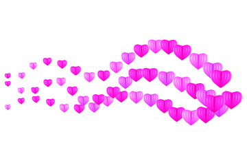 Flying hearts. Holiday background for Valentine's day, Wedding, Mother's Day.