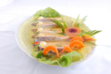 Party food, a sumptuous dinner.