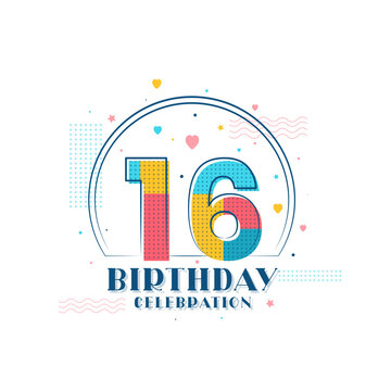 16 Birthday celebration, Modern 16th Birthday design