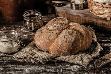 Homemade rustic bread