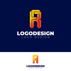 R letter logo design vector template minimal logotype