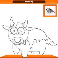 coloring, coloring according to the picture in a small box