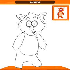 coloring, coloring according to the picture in a small box