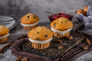 Homemade chocolate muffins