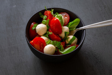 Italian food Bocconcini, Tomato and Basil Salald