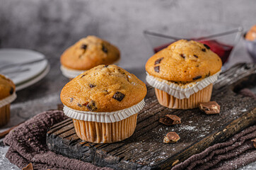 Homemade chocolate muffins