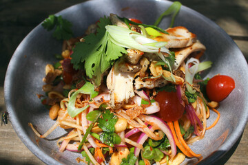 fresh colorful asian salad