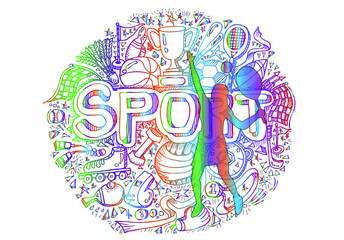 Tennis logo design. Set of sports background. Vector illustration.