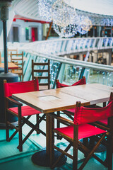 restaurant dehor vertical bar background