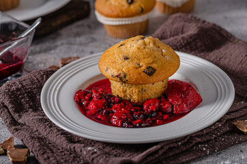 Homemade chocolate muffins