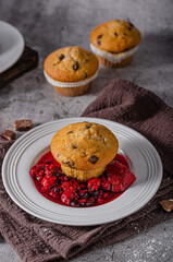 Homemade chocolate muffins