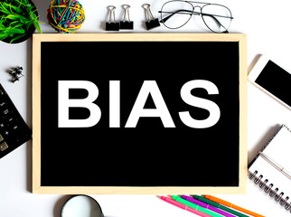 BIAS Concept on the drawing board with office tools
