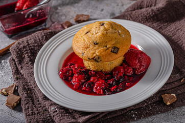 Homemade chocolate muffins