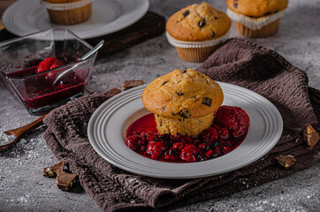 Homemade chocolate muffins