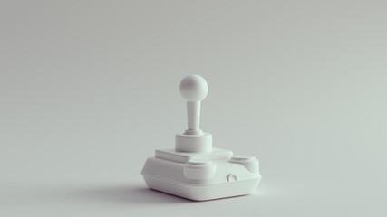 Fototapeta na wymiar White Retro Wireless Joystick 3d illustration render 