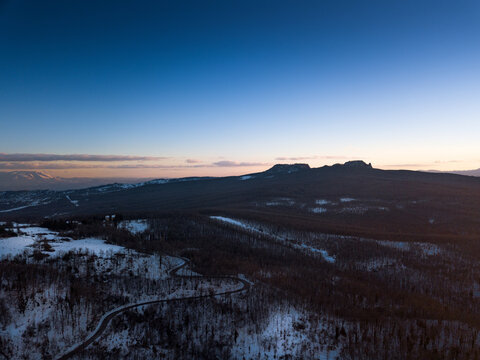vista aerea del parco del Sasso Simone  e Simoncello
