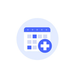 medical appointment vector flat icon