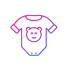 baby clothing line vector icon