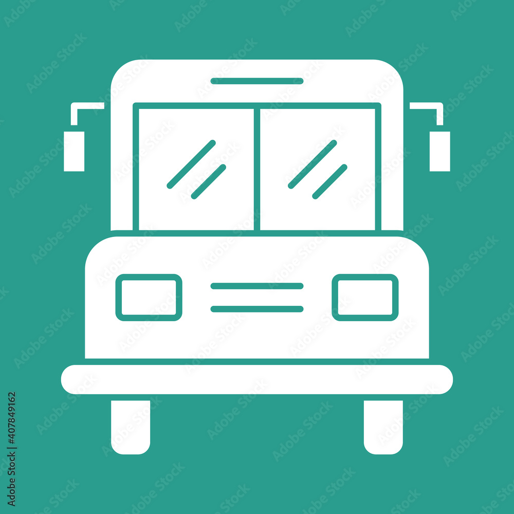 Canvas Prints School Bus Icon