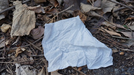 To scrunch up the tissue