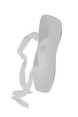 Grey ballet shoe. vector illustration