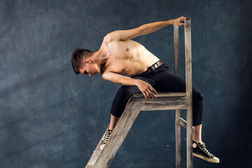 Man sitting on the stairs