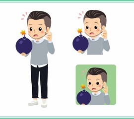 Young man in a sweater