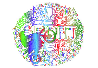 Racing logo design. Set of sports background. Vector illustration.