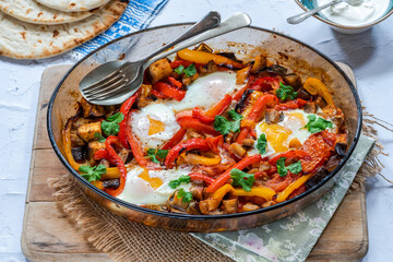 Shakshuka - classic North African and Middle Eastern dish