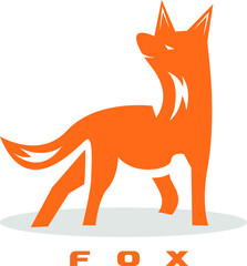 Fox vector logo design icon symbol sign modern and unique logo design template