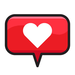 Notification Like icon. Social network app icon