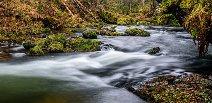 The Kamenice is a 35.6-kilometre-long river in the Děč&iacute;n District, in Czech Republic. It originates in the Lusatian Mountains and then flows through the national park of Bohemian Switzerland.