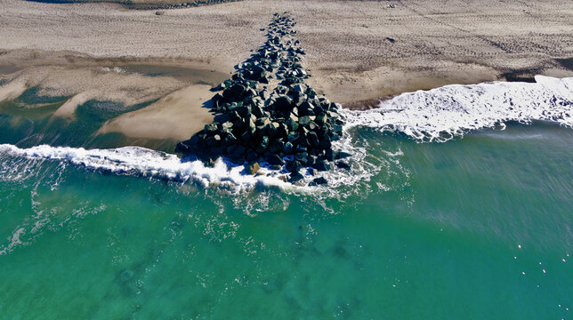 wave braker in the water