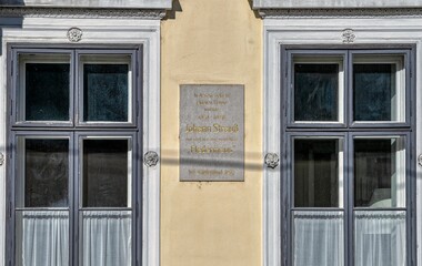Johann Strauss memorial plaque Vienna