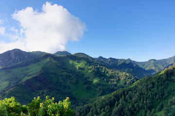Fototapeta premium Hiking path Mare a Mare nord in Costa verde mountair