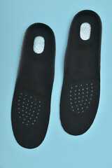 black  insoles with ventilation holes, detail