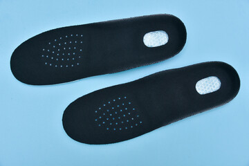 black  insoles with ventilation holes, detail