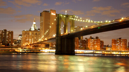 Brooklyn Bridge by night