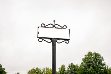 Road sign on the street, background, copy space