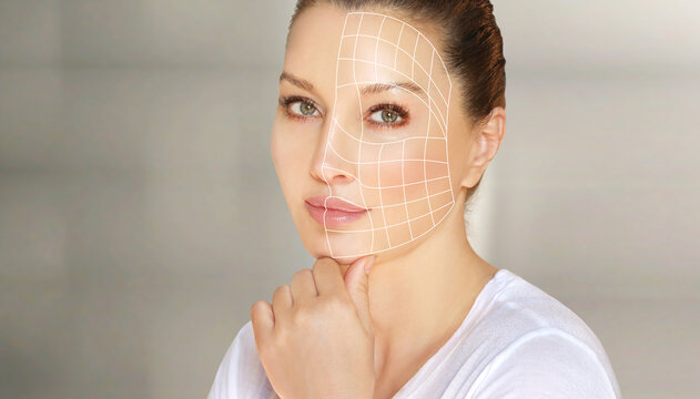 Concept of rejuvenation.Volume lifting.Injectable Hyaluronic Acid,Laser Therapy
