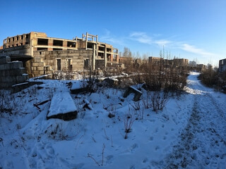 Abandoned construction site of Hospital. Built as a center for radiation and burn injuries after...