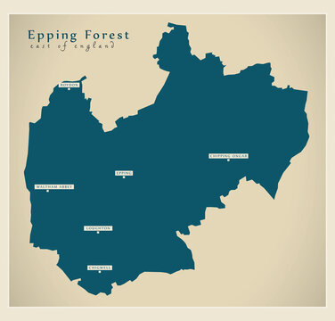 Epping Forest district map - England UK